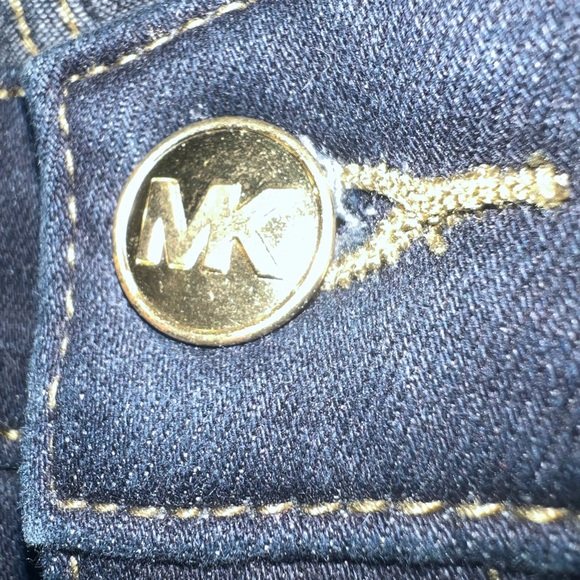 Michael Kors Women's Selma Bootcut split hem High Rise Jeans Size 12 P dark wash - Picture 6 of 15